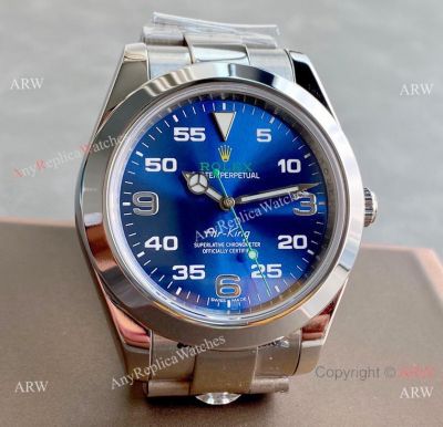 Rolex new Air-King Blue Dial Stainless Steel Watch Best Replica